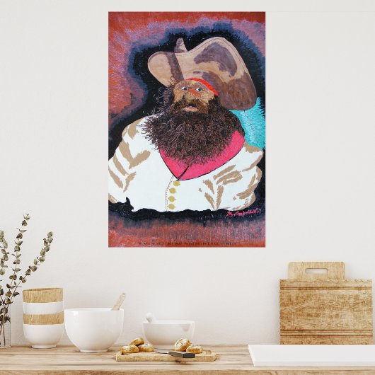 Schwarzer Bart Poster (Küche)