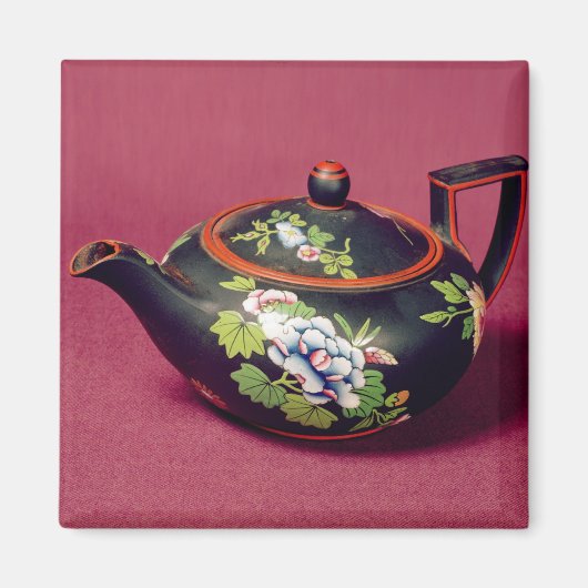 Schwarzer Basaltteapot Magnet (Vorne)