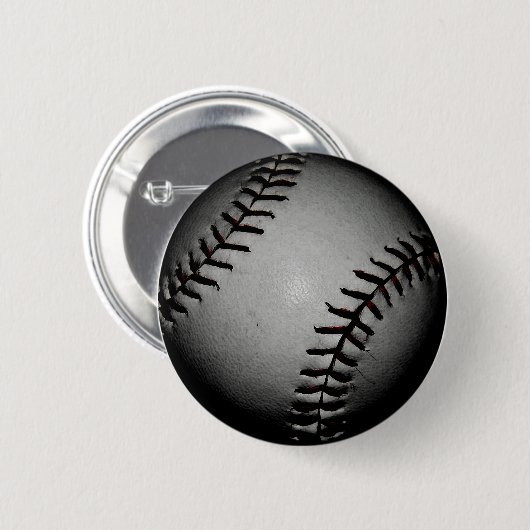 Schwarzer Baseball Button (Vorne & Hinten)