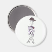 Schwarzer Baseballkap Magnet (Vorderseite/Rückseite)