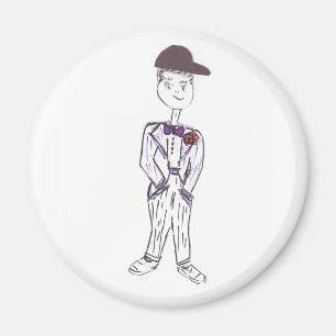 Schwarzer Baseballkap Magnet