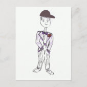 Schwarzer Baseballkap Postkarte (Vorderseite)