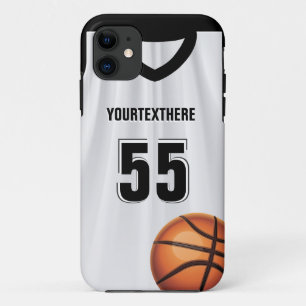 Schwarzer Basketball-Kleidername u. -zahl Case-Mate iPhone Hülle