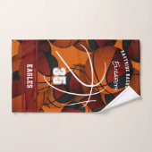 Schwarzer Basketball-Team farbenfroh über den Name Handtuch (Handtuch)
