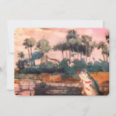 Schwarzer Bass am südlichen Geburtstag Einladung (Vorderseite)