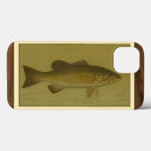 Schwarzer Bass auf grünem Hintergrund Case-Mate iPhone Hülle (Rückseite (Horizontal))
