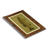 Schwarzer Bass auf grünem Hintergrund Notizblock (Rechte Seite)