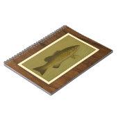 Schwarzer Bass auf grünem Hintergrund Notizblock (Linke Seite)