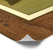 Schwarzer Bass auf grünem Hintergrund Poster (Ecke)