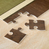 Schwarzer Bass auf grünem Hintergrund Puzzle (Seite)