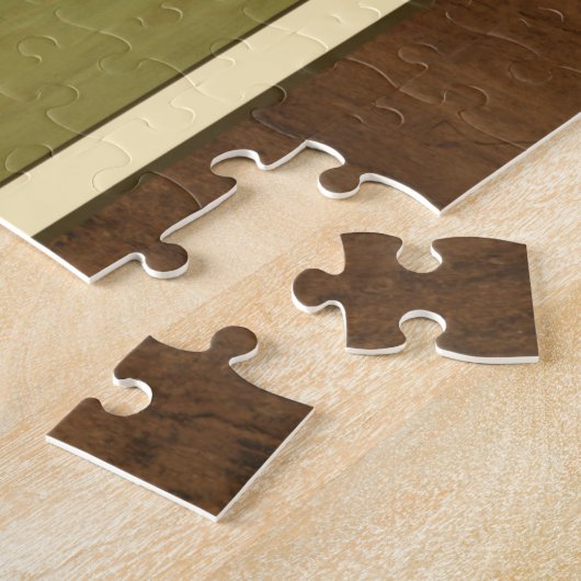 Schwarzer Bass auf grünem Hintergrund Puzzle (Seite)