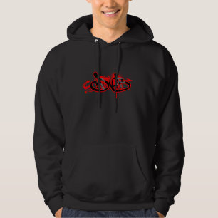 Schwarzer Bass-GraffitiHoodie der Trommel-n Hoodie