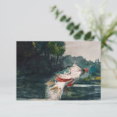 Schwarzer Bass in Lebensgröße von Winslow Homer Dankeskarte (Stehend Vorderseite)