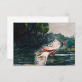 Schwarzer Bass in Lebensgröße von Winslow Homer Dankeskarte (Vorne/Hinten)