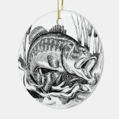 Schwarzer Bass Keramikornament (Links)