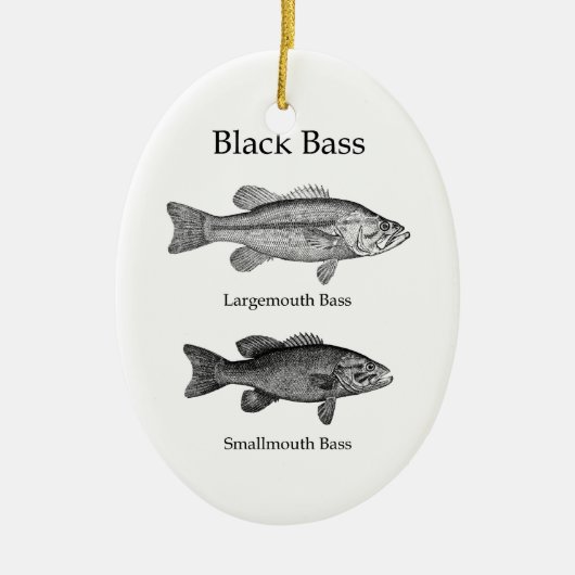 Schwarzer Baß (Linie Kunst) Keramikornament (Vorne)