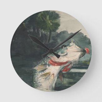 Schwarzer Baß Runde Wanduhr