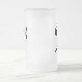 Schwarzer Bassschlüssel Mattglas Bierglas (Mittel)