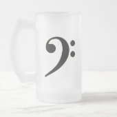 Schwarzer Bassschlüssel Mattglas Bierglas (Links)