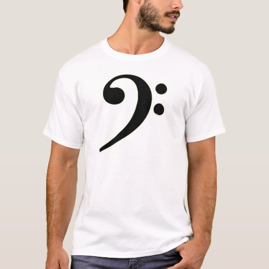 Schwarzer Bassschlüssel T-Shirt (Vorderseite)