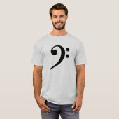 Schwarzer Bassschlüssel T-Shirt (Vorne ganz)