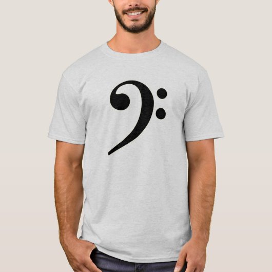 Schwarzer Bassschlüssel T-Shirt (Vorderseite)