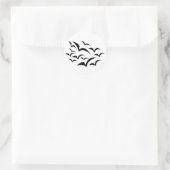 Schwarzer Bat Cloud-Aufkleber Runder Aufkleber (Tasche)