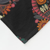 schwarzer Baum Fleecedecke (Ecke)