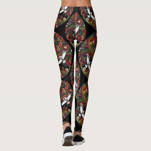 schwarzer Baum Leggings (Rückseite)
