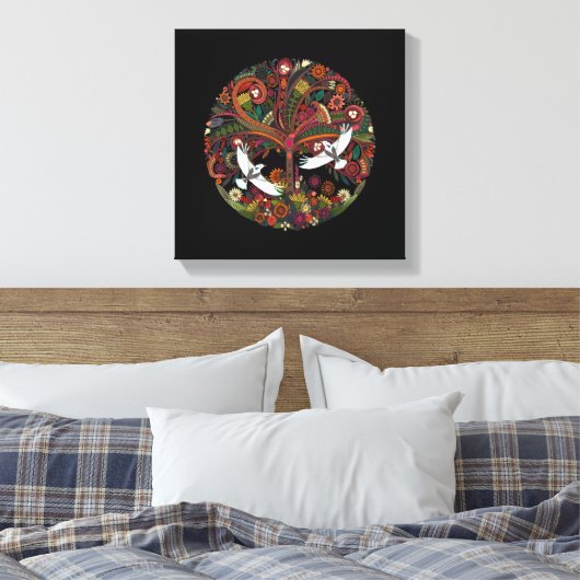 schwarzer Baum Leinwanddruck (Insitu (Schlafzimmer))