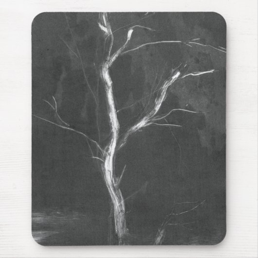 Schwarzer Baum Mousepad (Vorne)