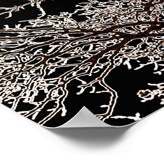 Schwarzer Baum Poster (Ecke)