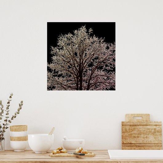 Schwarzer Baum Poster (Küche)