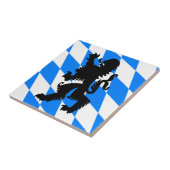 Schwarzer bayerischer Löwe Fliese (Seite)