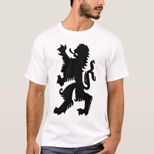 Schwarzer bayerischer Löwe T-Shirt (Vorderseite)