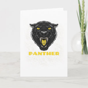 Schwarzer Beängstigender Panther Karte