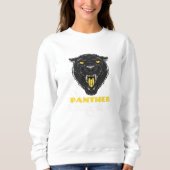 Schwarzer Beängstigender Panther Sweatshirt (Vorderseite)