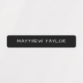 Schwarzer, benutzerdefinierter, wasserfester Name Etiketten (Design 2)