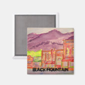 Schwarzer Berg Magnet (Vorderseite/Rückseite)