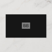 Schwarzer Beruflicher Schlichter Eleganter moderne Visitenkarte (Vorderseite)