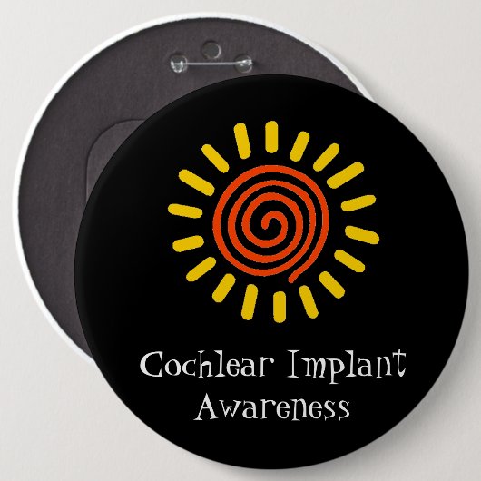 Schwarzer Bewusstseins-Knopf Button (Vorne & Hinten)