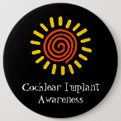 Schwarzer Bewusstseins-Knopf Button (Vorderseite)