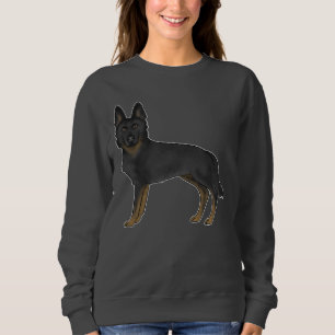 Schwarzer Bi-Color Deutscher Schäferhund Süßer Car Sweatshirt
