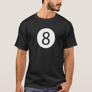 Schwarzer Billard, 8 Acht Ball, Lazy Halloween Cos T-Shirt