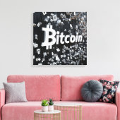 Schwarzer Bitcoin Leinwanddruck (Insitu (Wohnzimmer))