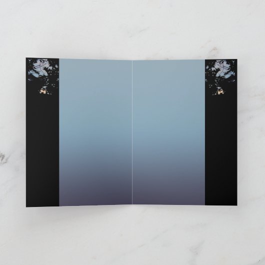 Schwarzer Blatt-Rahmen Karte (Innenseite)