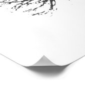 Schwarzer, blättriger Baum im Winter Poster (Ecke)