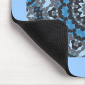 Schwarzer, blauer u. grauer Fraktalmusterentwurf Mousepad (Ecke)