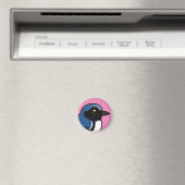 Schwarzer Blauer Warbler Magnet (In Situ (Geschirrspüler))