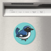 Schwarzer Blauer Warbler Magnet (In Situ (Geschirrspüler))